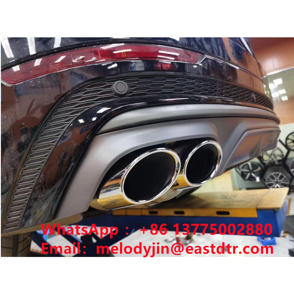 SQ8 style rear diffuser with exhaust pipes fit Audi Q8 PP auto tuning parts factory price