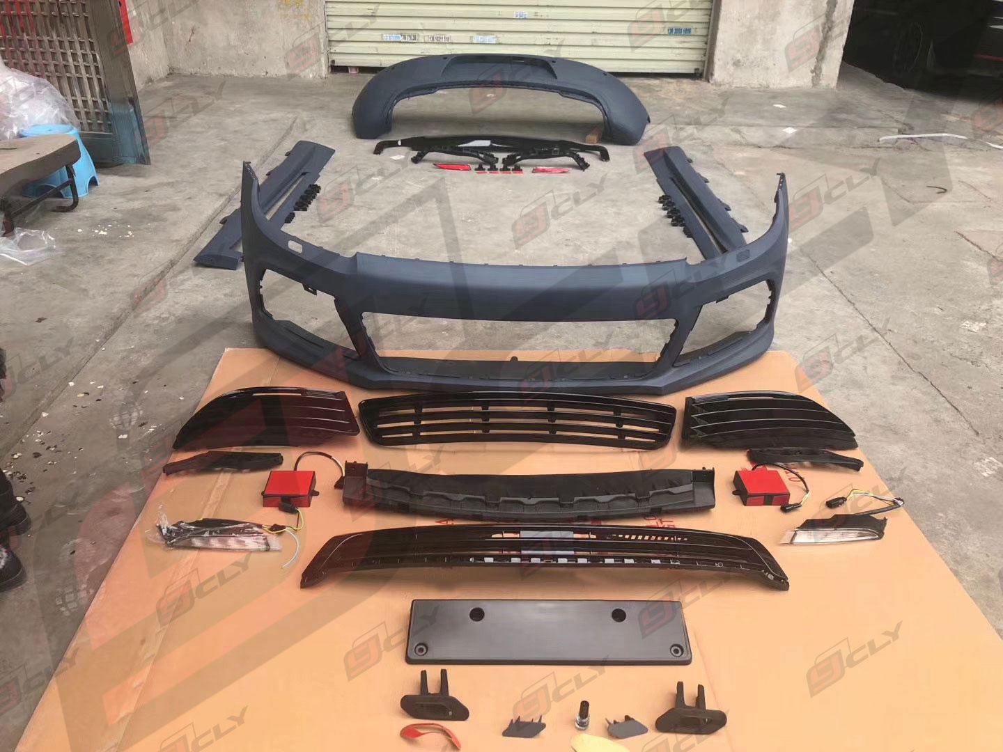 CLY Auto Parts For 2009+ VW Scirocco Facelift R-line Body Kits Front car bumpers Grille Side skirt r