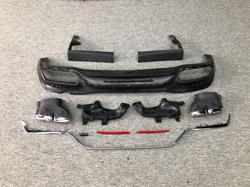 S63 S65 AMG auto parts rear diffuser and exhaust tip for mercedes benz S-class W222 18+