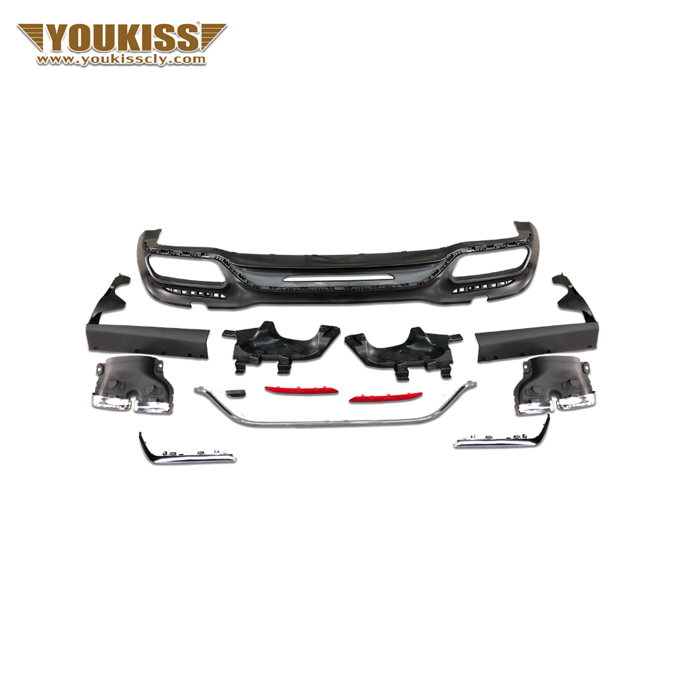 S63 S65 AMG auto parts rear diffuser and exhaust tip for mercedes benz S-class W222 18+