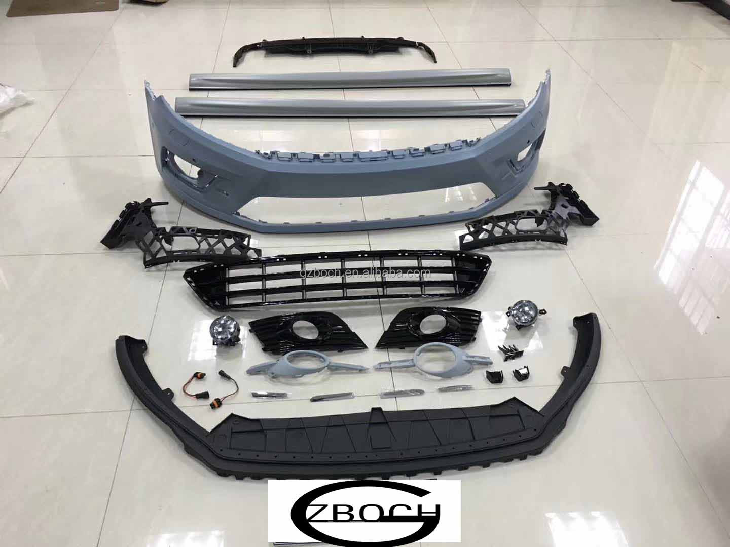 Automotive Parts Car Bumper For 2012+ VW CC change to R line Front car bumper Auto Grill Side Skirts