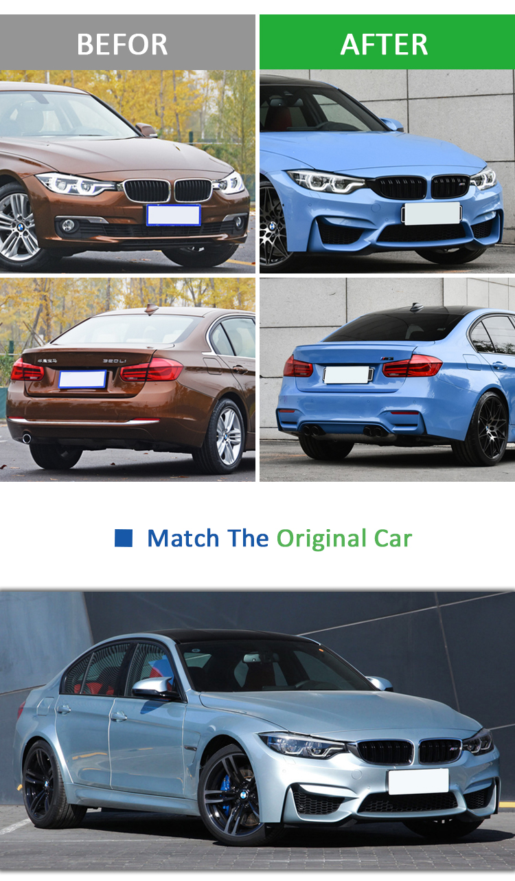 Auto Parts Car Bodykit Full Body Kit Set Upgrad F80 M3 Modified Facelift For BMW 3 Series F30 F35 32