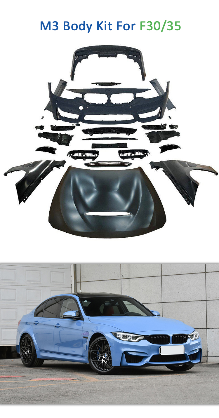 Auto Parts Car Bodykit Full Body Kit Set Upgrad F80 M3 Modified Facelift For BMW 3 Series F30 F35 32