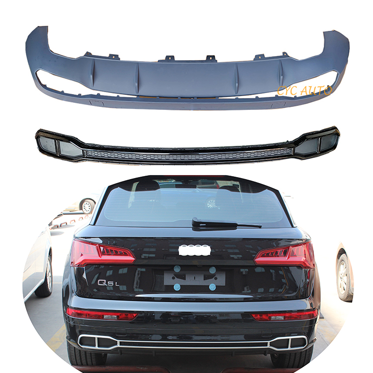 SQ5 Rear diffuser rear bumper auto parts for Audi Q5 Q5L sline 2017 2018 2019 2020+