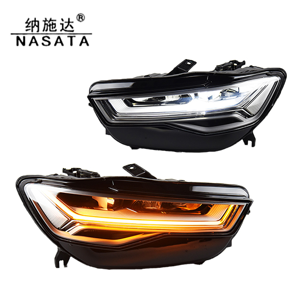 Headlight auto car parts for audi a6 c7 headlight 2016-2018 A6L all led headlamp bulbs high low beam
