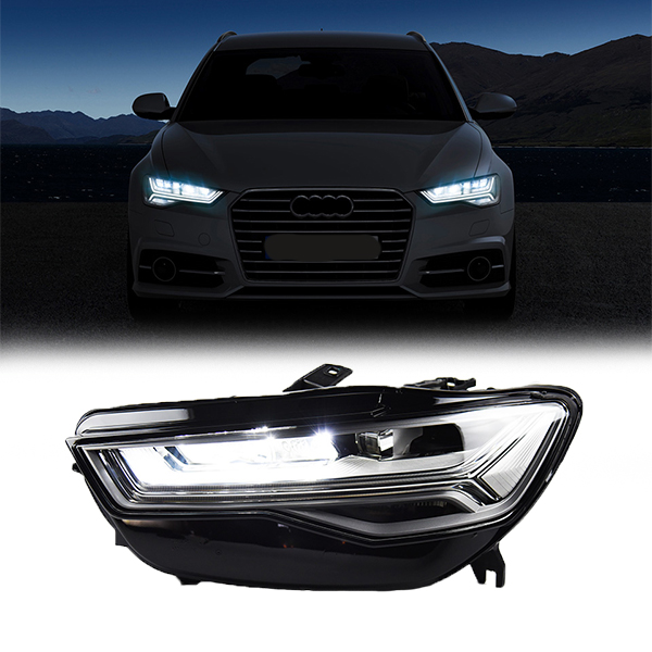 Headlight auto car parts for audi a6 c7 headlight 2016-2018 A6L all led headlamp bulbs high low beam