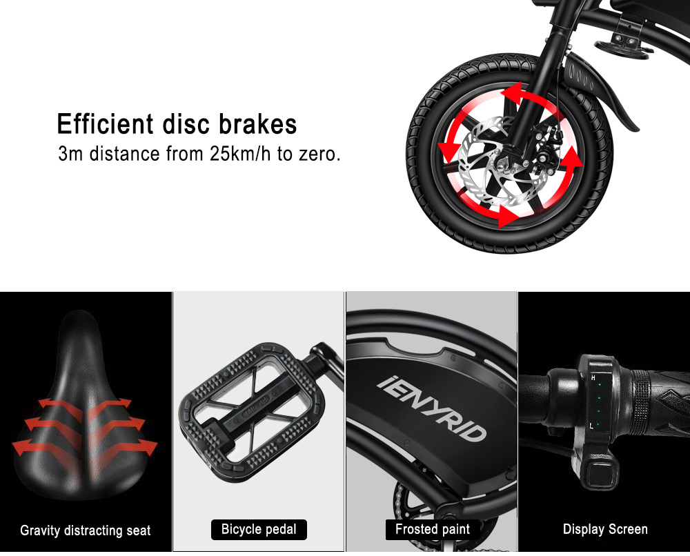 European warehouse IE-B2 electric bike Outdoor Sport 14Inch 48V 400W fold-able electric bike bicycle