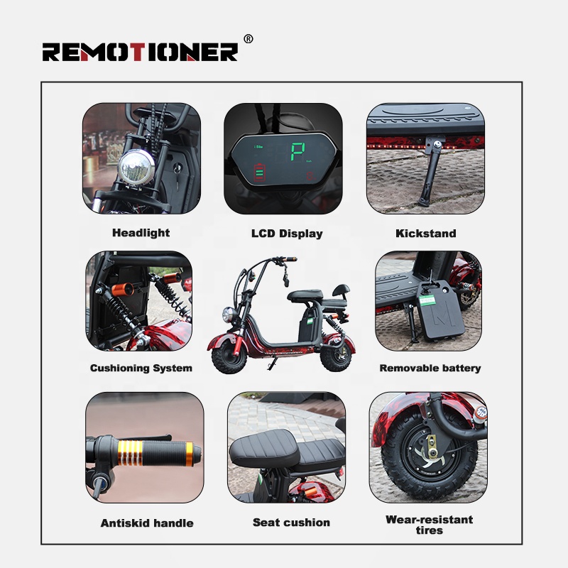 Long Range two fat wheels Electric Motorcycle, powerful 1000w 48v motor changeable battery CITYCOCO 