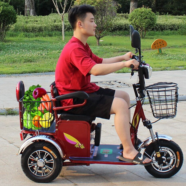 factory supply dropship fashion three wheels electric tricycle bicycle with baby seat
