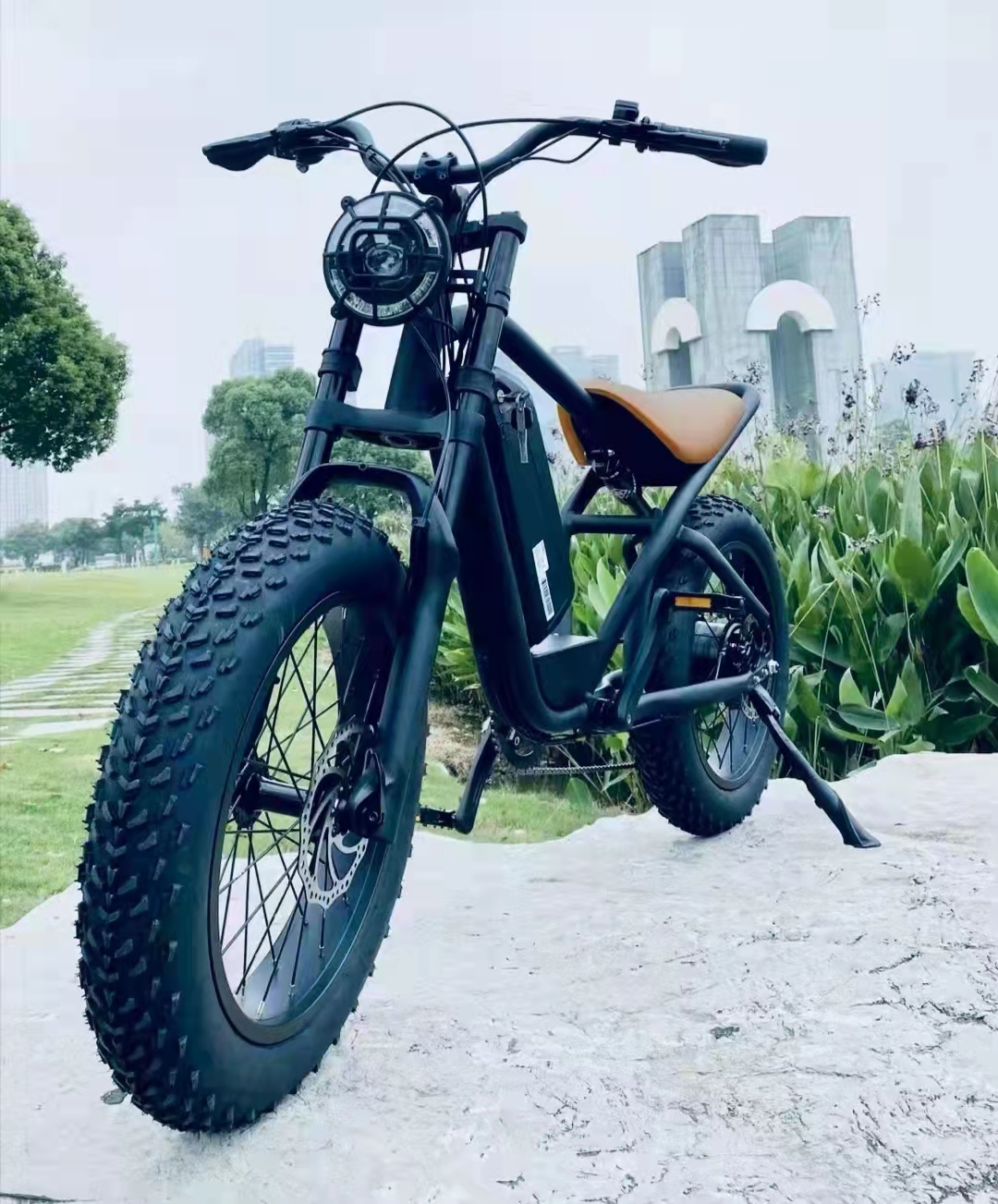 OUKA E 73 Fat Tire Ebike Green Super Power Pedelec