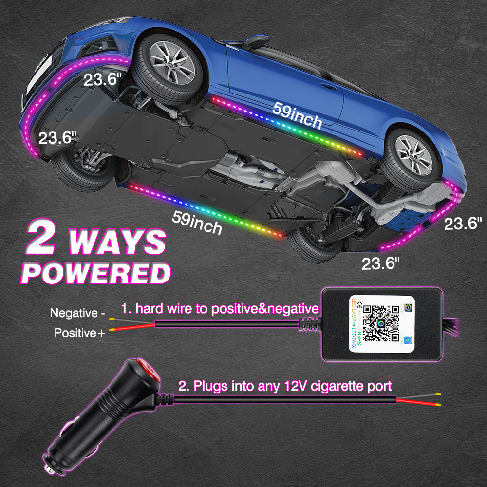 OKEEN LED Car Underglow Light RGB Dream Color Chas