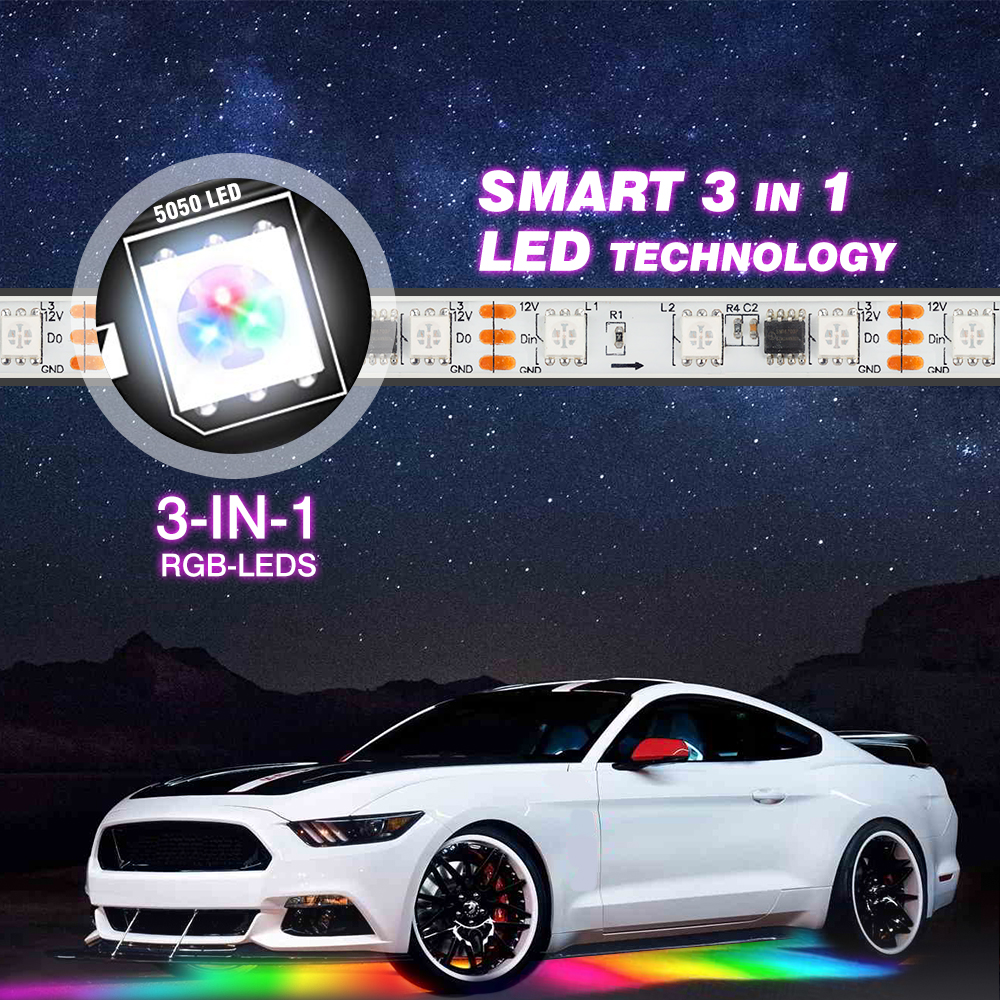 OKEEN LED Car Underglow Light RGB Dream Color Chas