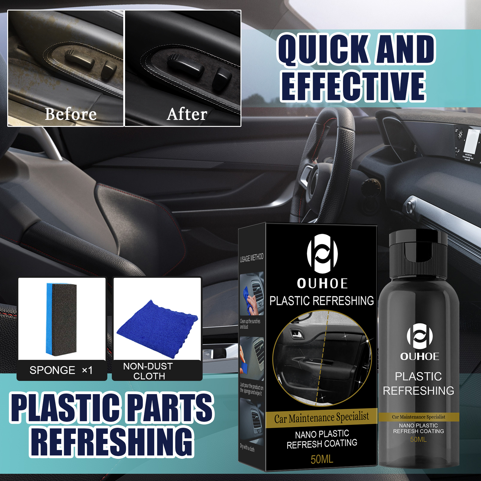 Car Interior Plastic Parts Restore Liquid Car Main