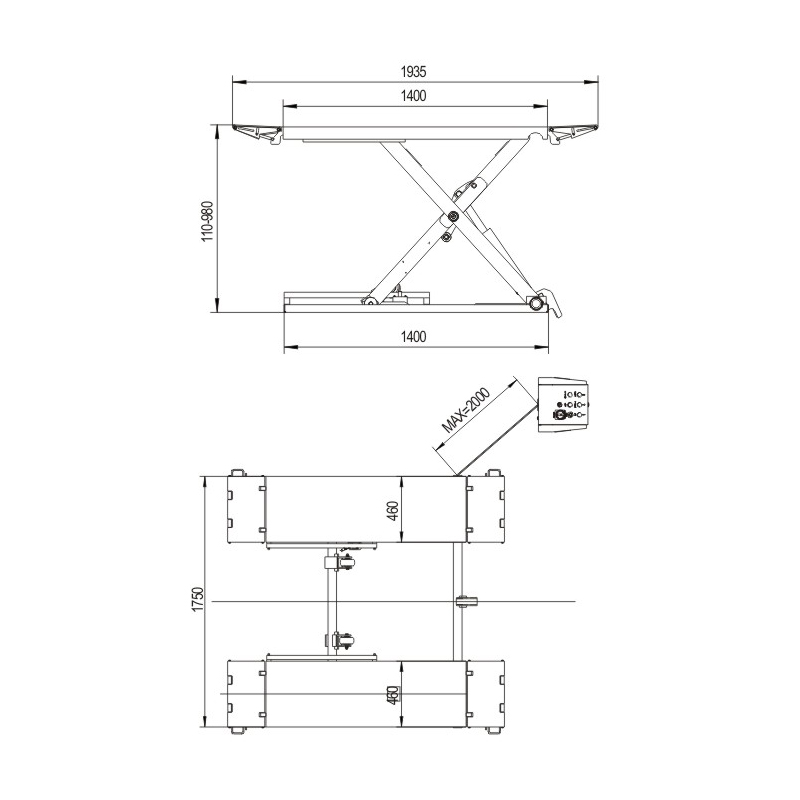 SM-MR30 380V Mid Rise Scissor Car Lift