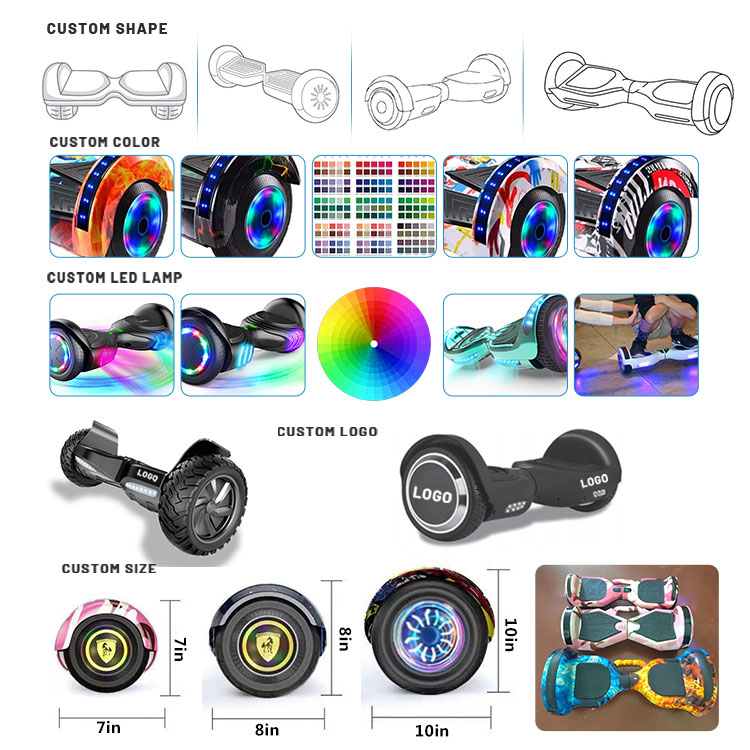 Color Gold Hoover Board All Terrain Europe Warehouse Bluetooth 10in Hoverboard