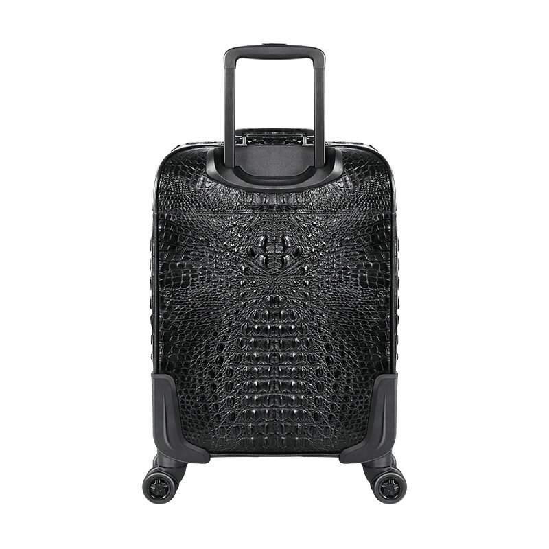 Real Crocodile Leather Trolley Case Men's Suitcase