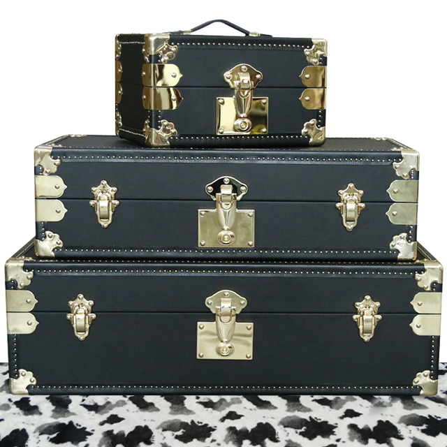 Wooden Suitcase Set of 7 Luggage Box Russian Decor