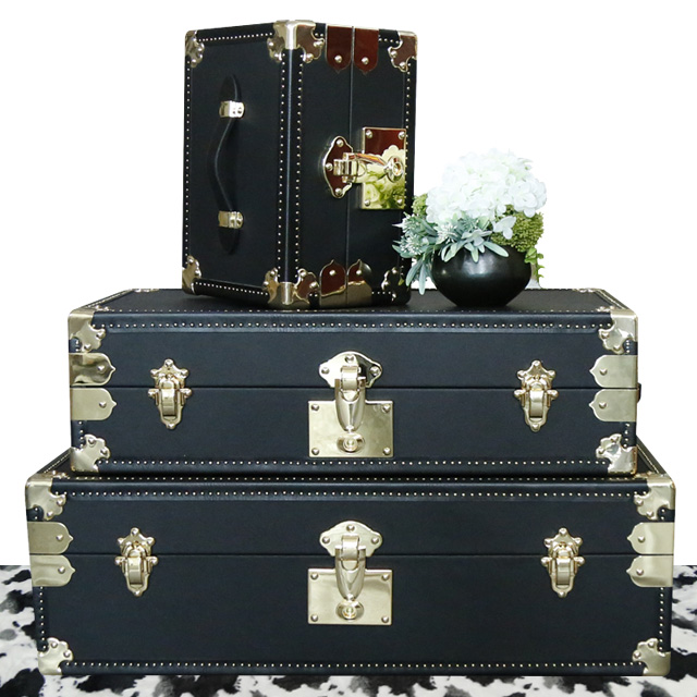Wooden Suitcase Set of 7 Luggage Box Russian Decor