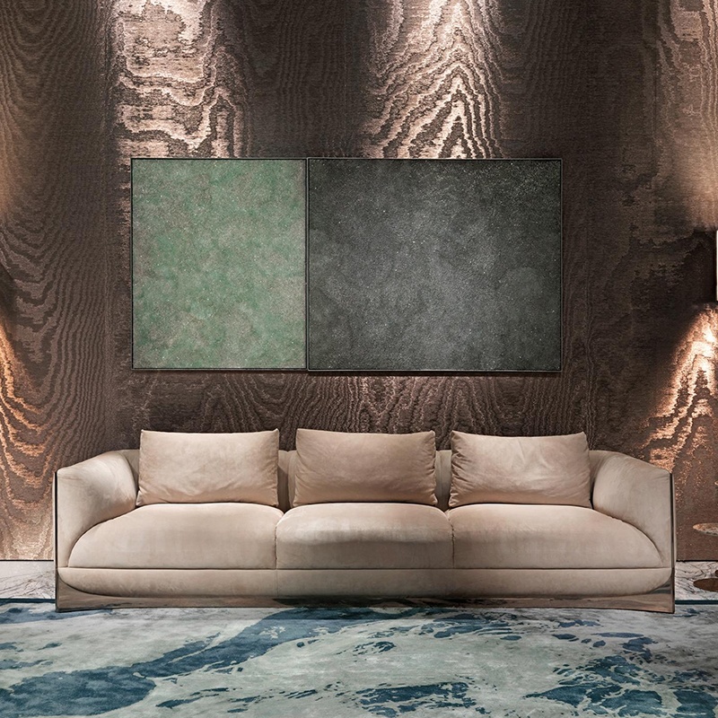 Foshan Italy brand luxury design living room leath