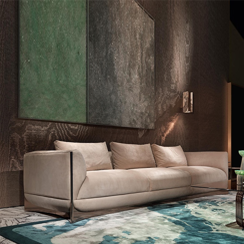 Foshan Italy brand luxury design living room leath