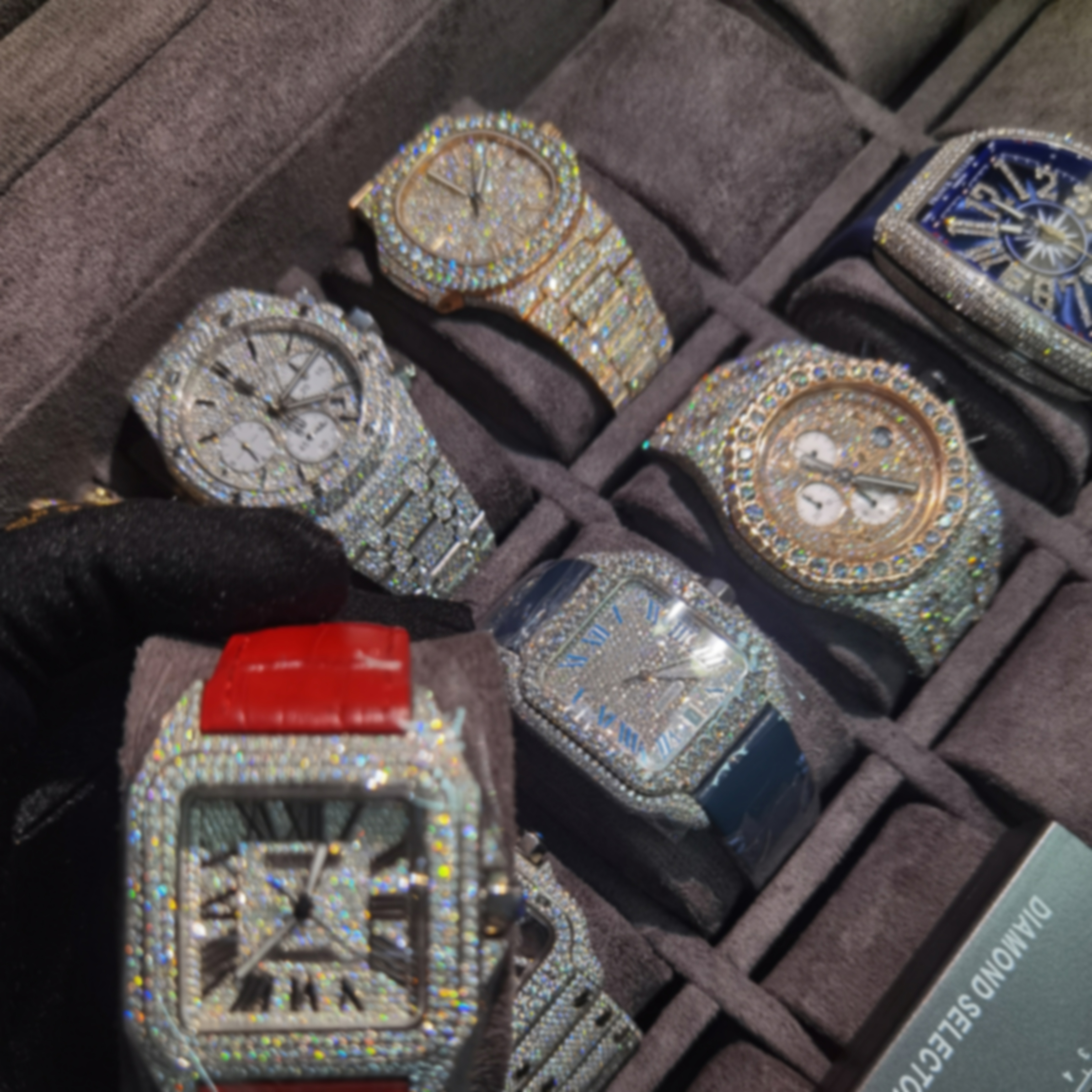 Handmade Inlay Hip Hop Jewelry Custom Modification Iced Out Luxury VVS Moissanite Diamond Watch