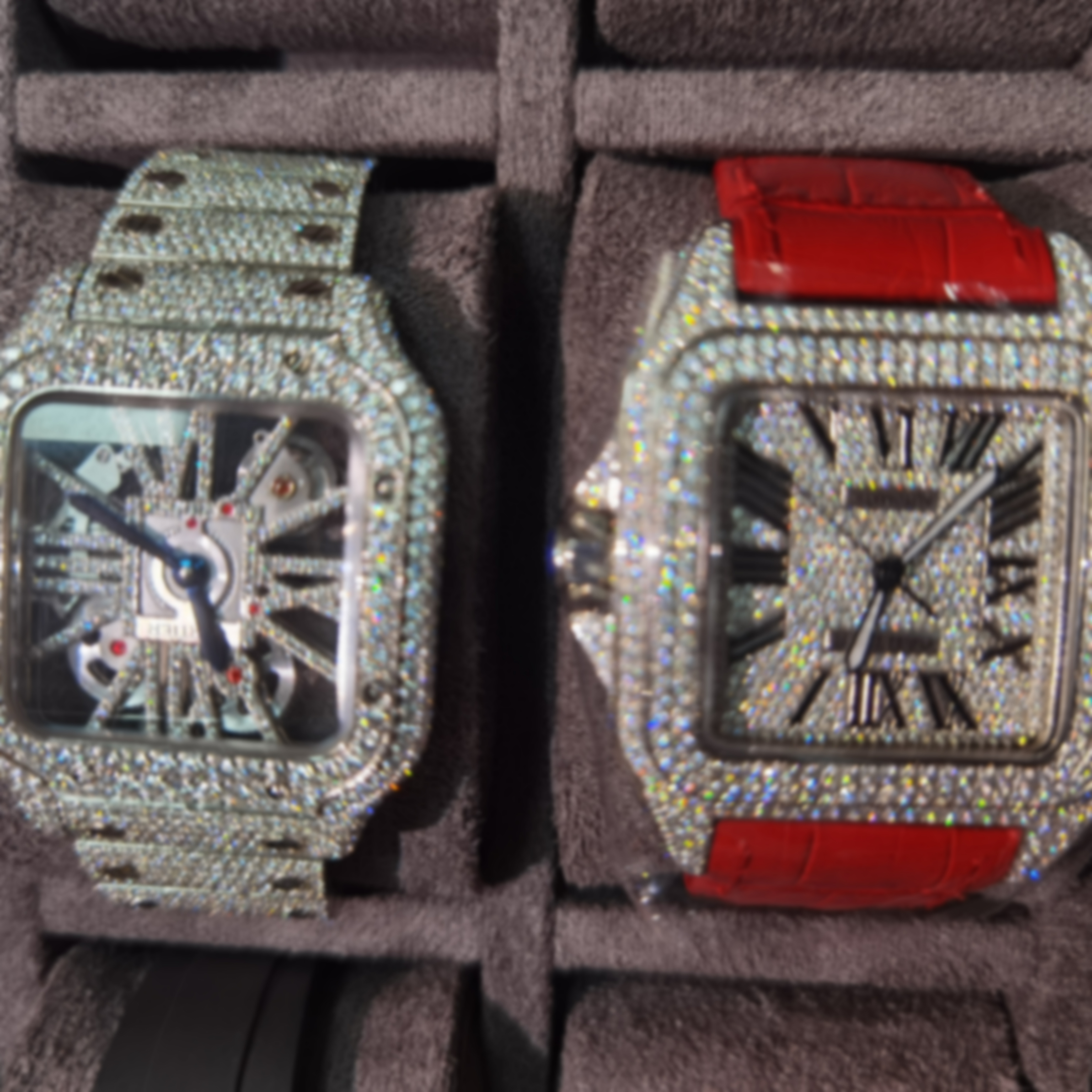 Handmade Inlay Hip Hop Jewelry Custom Modification Iced Out Luxury VVS Moissanite Diamond Watch
