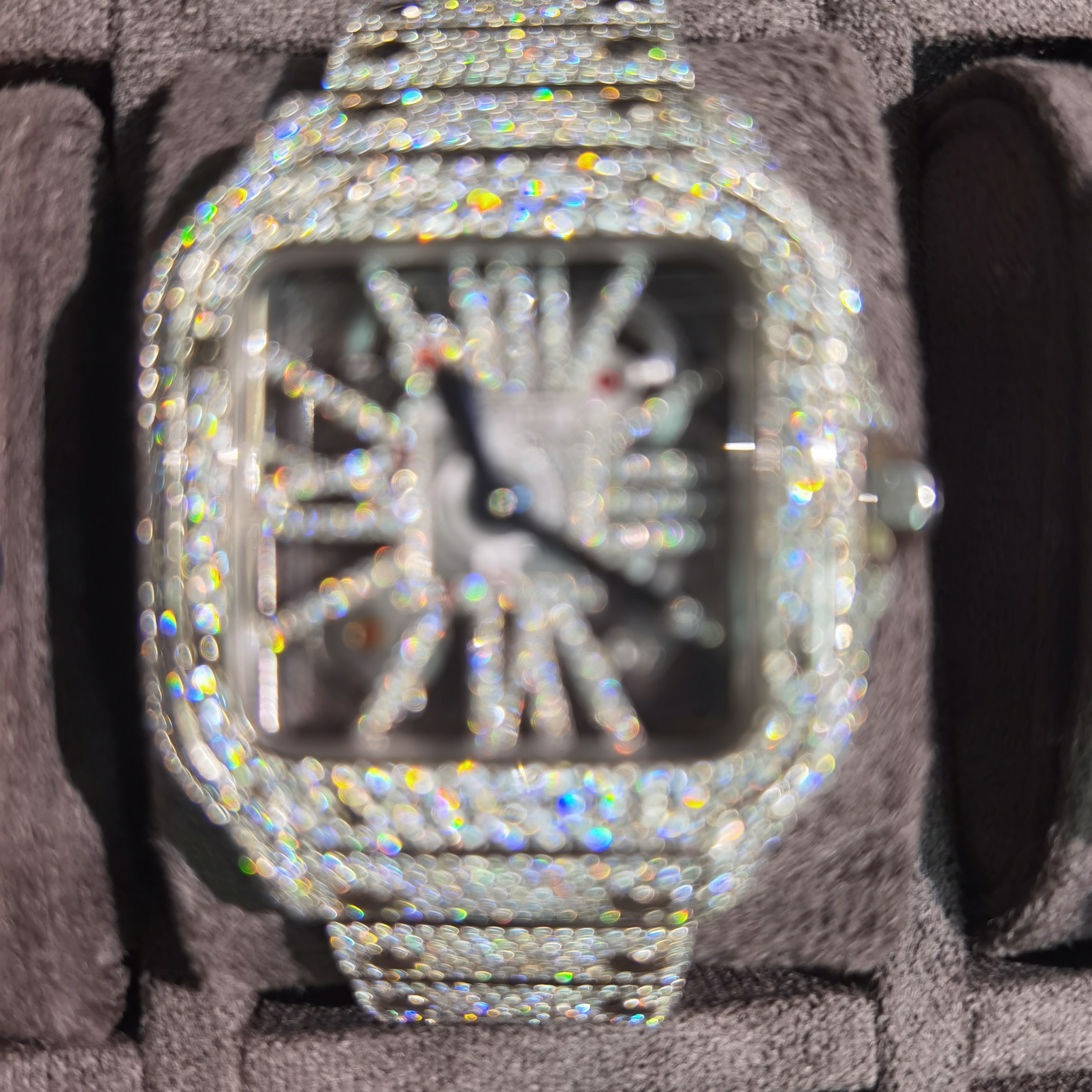 Handmade Inlay Hip Hop Jewelry Custom Modification Iced Out Luxury VVS Moissanite Diamond Watch