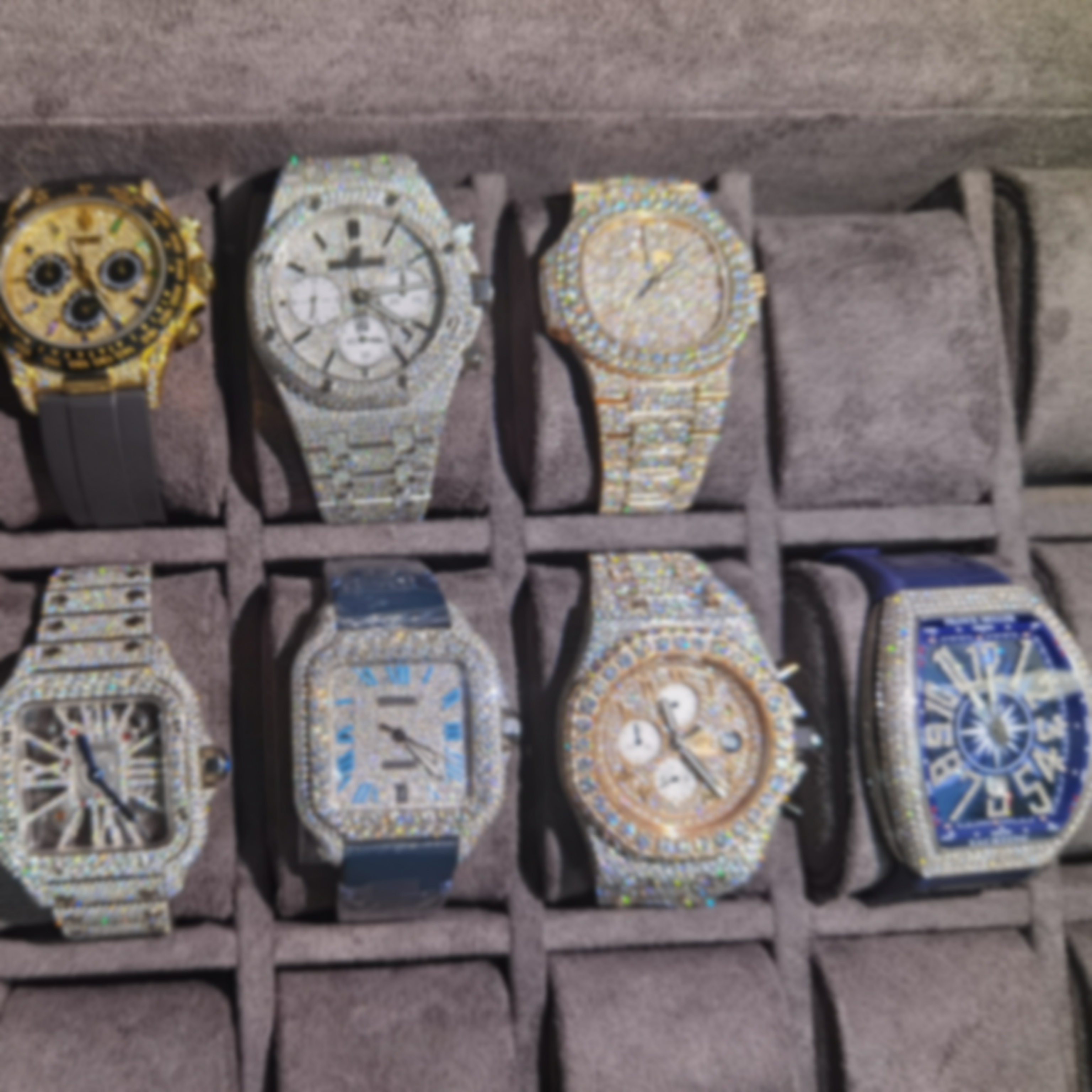 Handmade Inlay Hip Hop Jewelry Custom Modification Iced Out Luxury VVS Moissanite Diamond Watch