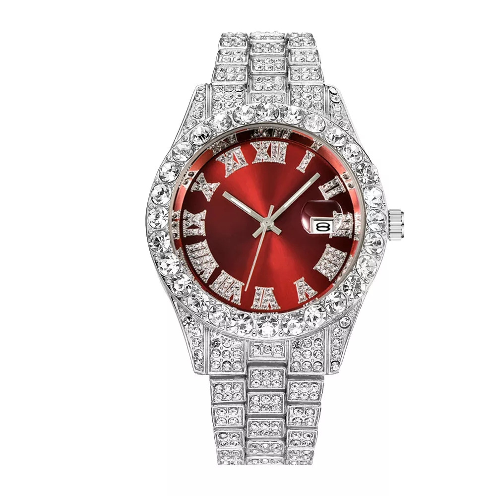 Full Diamond Mens Luxury Watch 2021 Bling Watch Ic