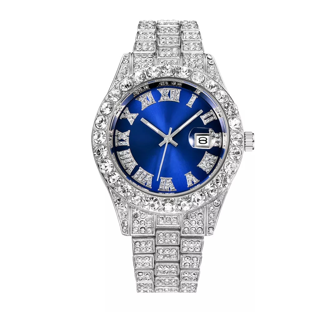 Full Diamond Mens Luxury Watch 2021 Bling Watch Ic