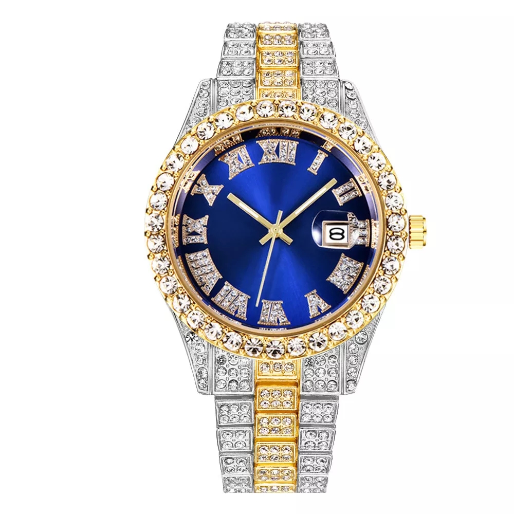Full Diamond Mens Luxury Watch 2021 Bling Watch Ic