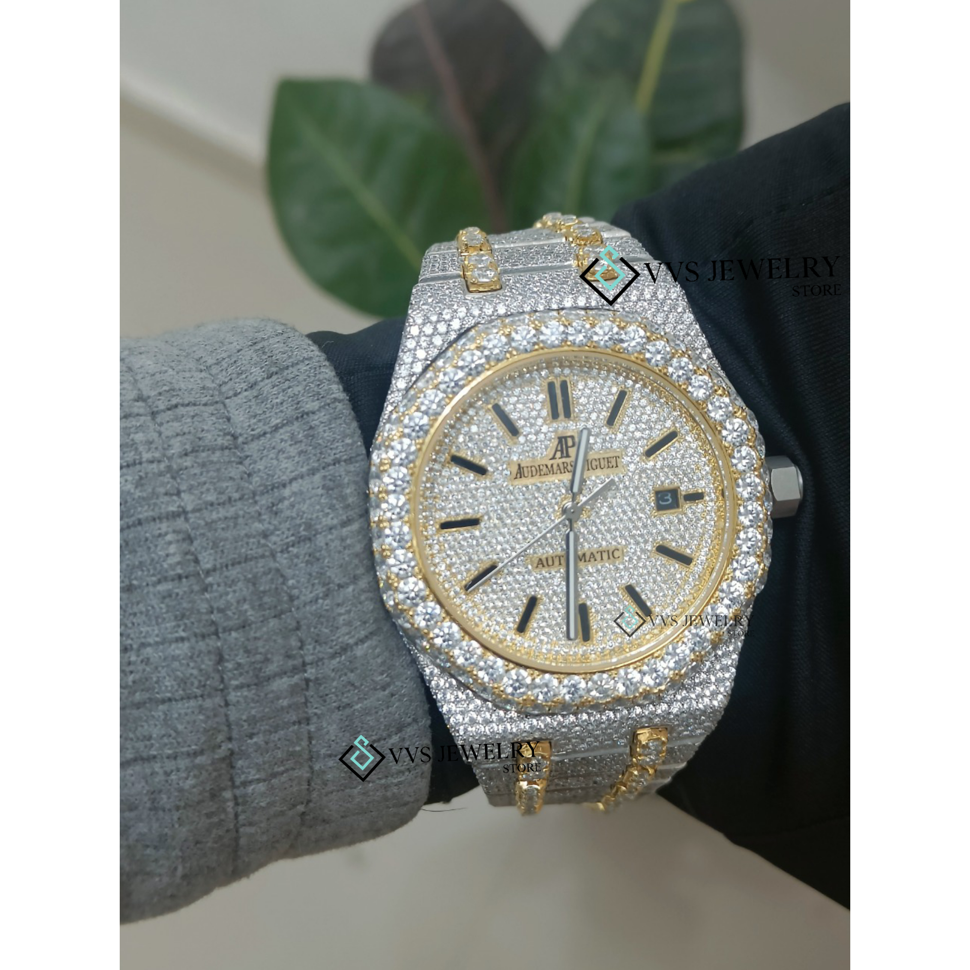 Royal Chrono Hip Hop Diamond Watch Buss Down Wrist