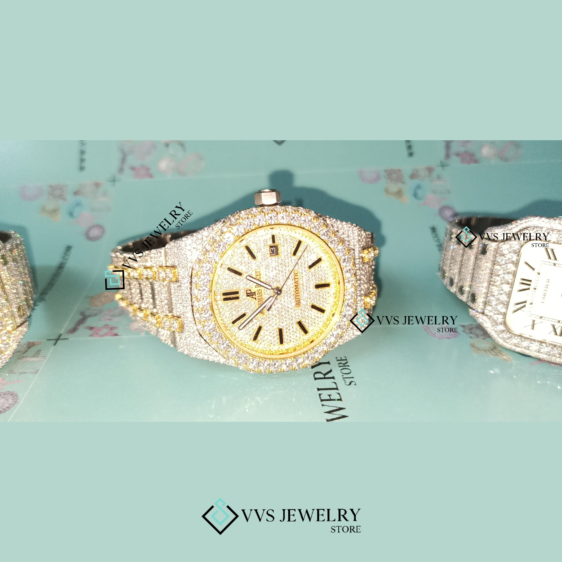 Royal Chrono Hip Hop Diamond Watch Buss Down Wrist