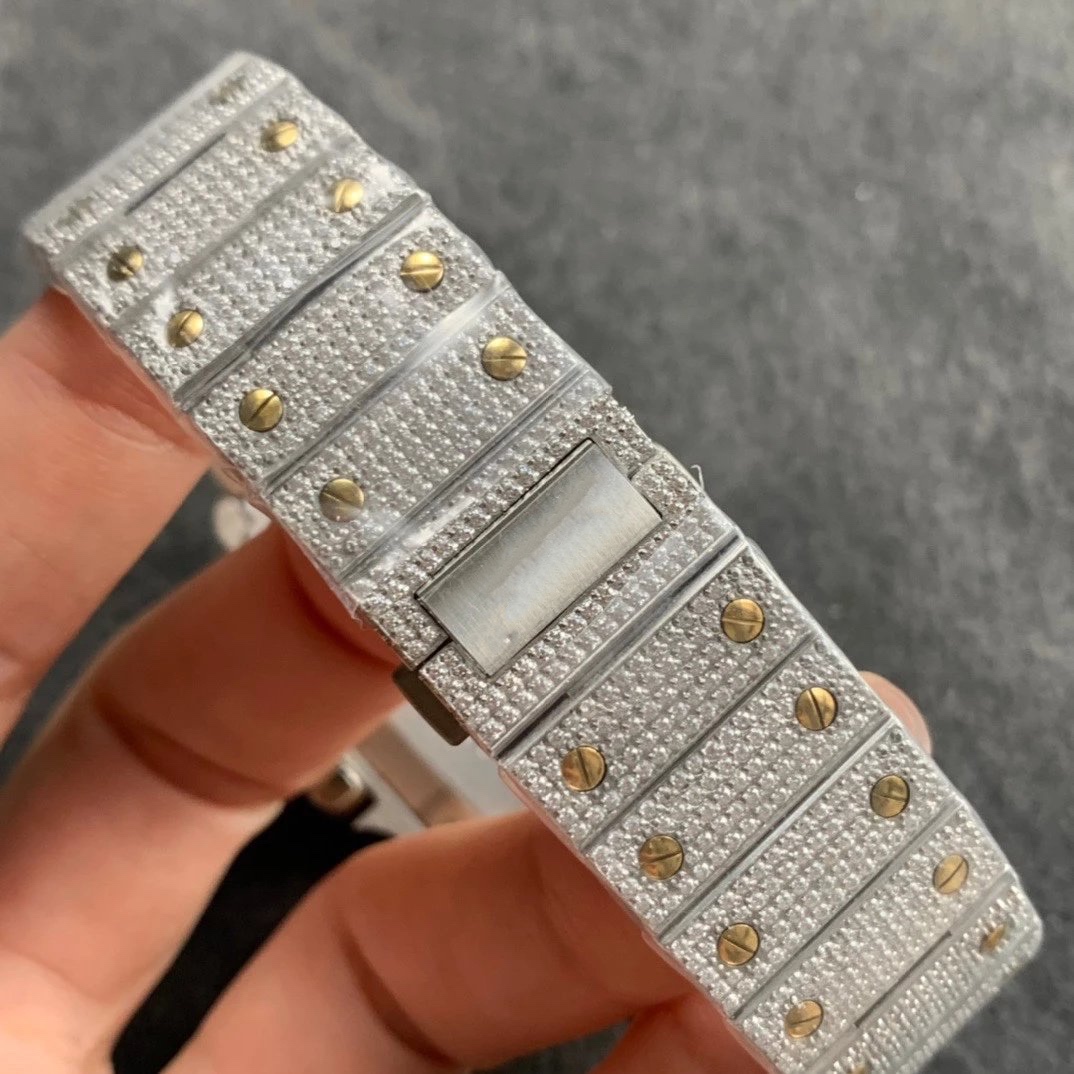 2022 Wristwatch Manufacturers Hip Hop Luxury Fashion Square Dial Iced Out Moissanite Bezel Watches F