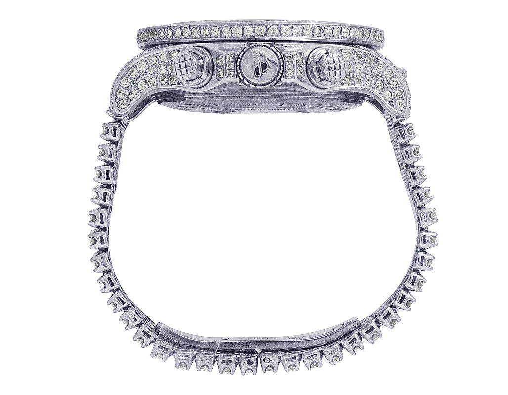 Lab Grown Diamond Gold Plated Wrist Watch Iced Out