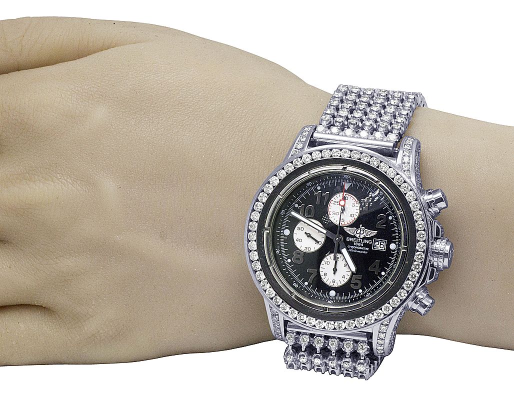 Lab Grown Diamond Gold Plated Wrist Watch Iced Out