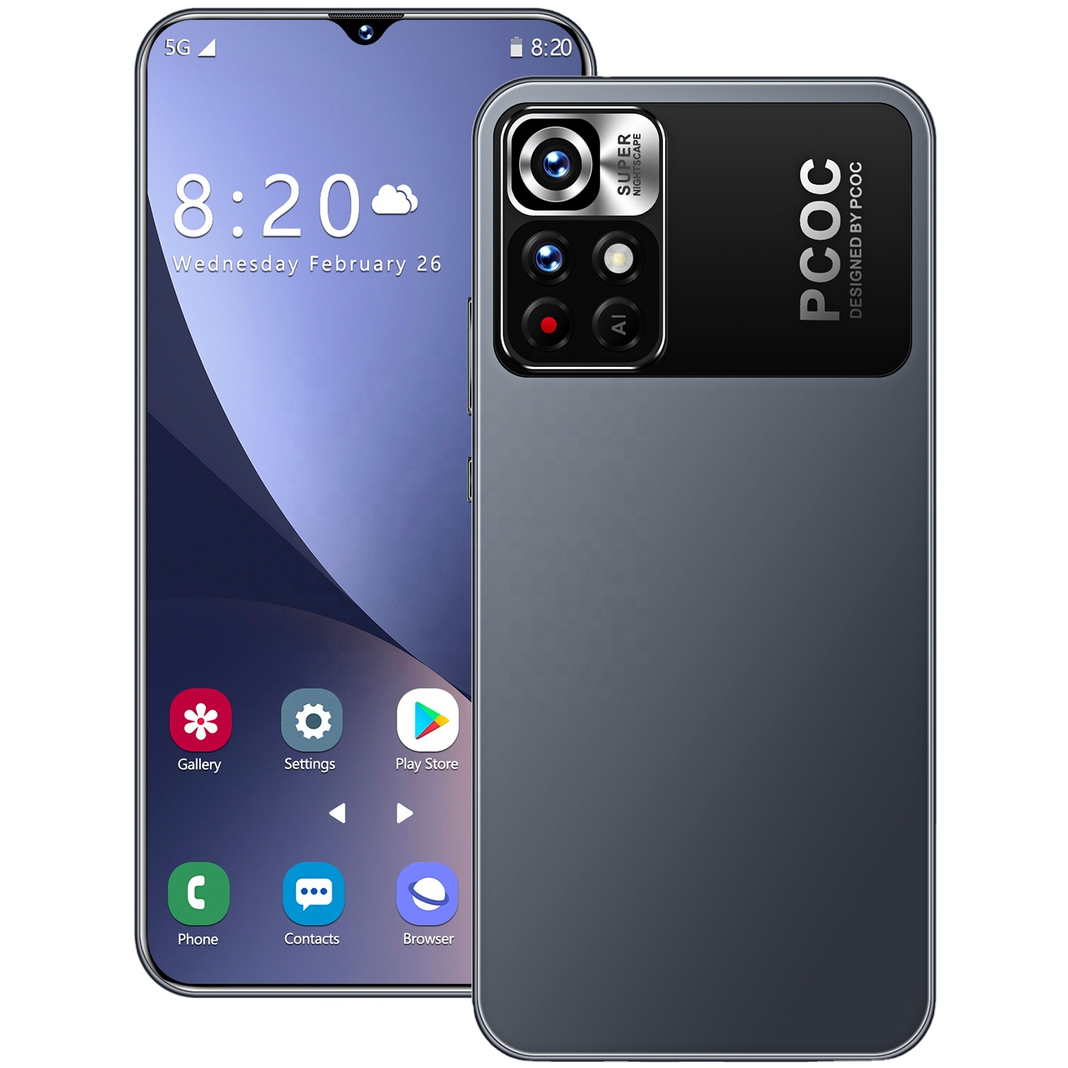 2022 New Dual Sim Card M 4 Pro Big screen Mobile Phones 6.7 inch Full display 8 GB +256 GB Android 1