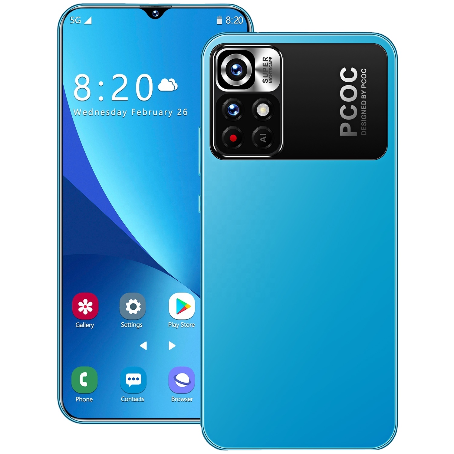 2022 New Dual Sim Card M 4 Pro Big screen Mobile Phones 6.7 inch Full display 8 GB +256 GB Android 1