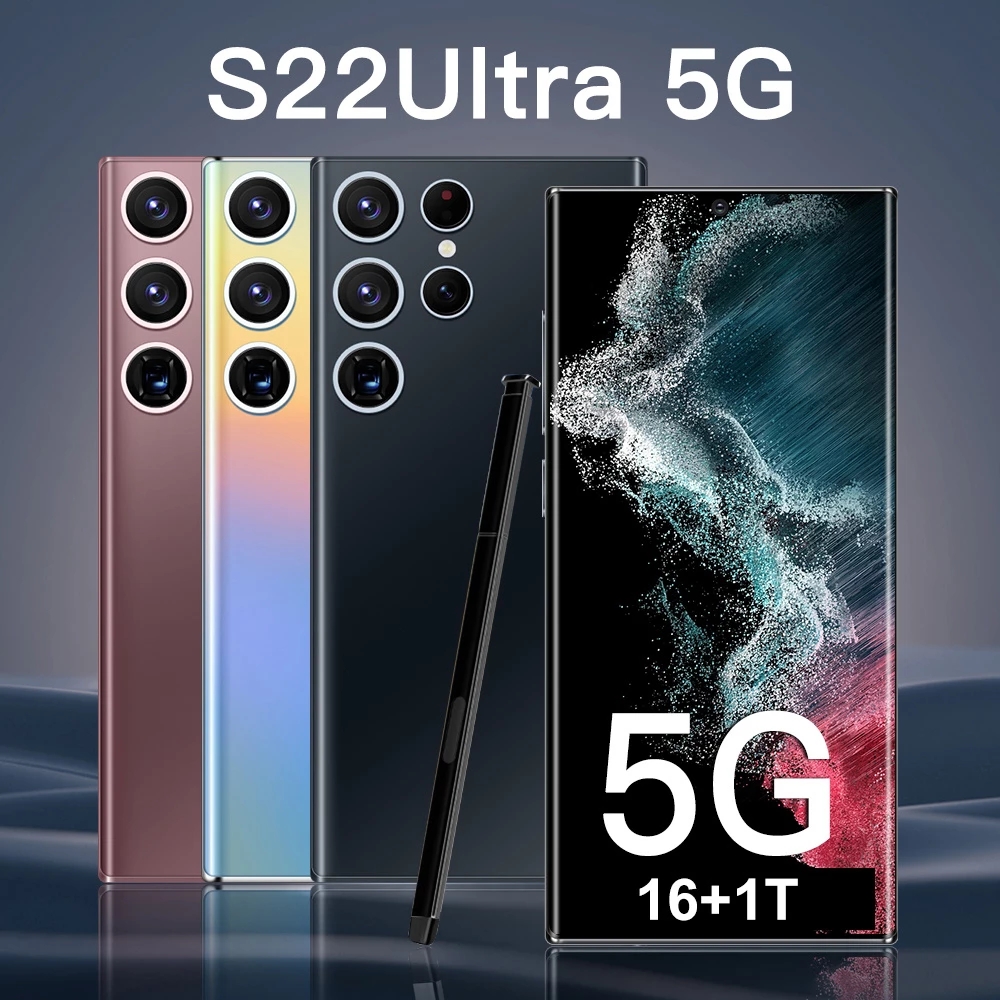 Original Smartphones S22 Ultra 16GB+512GB phone13 10-Core 5G LET Cellphones unlocked Dual SIM Long l