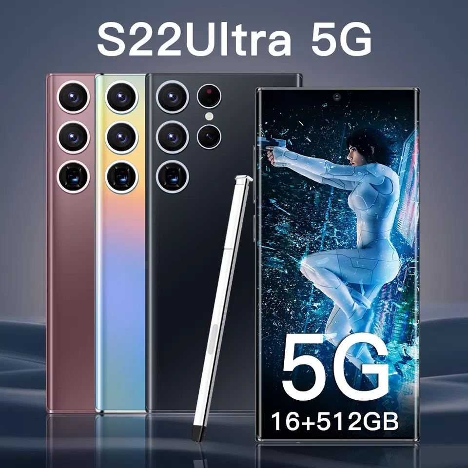 Original Smartphones S22 Ultra 16GB+512GB phone13 10-Core 5G LET Cellphones unlocked Dual SIM Long l