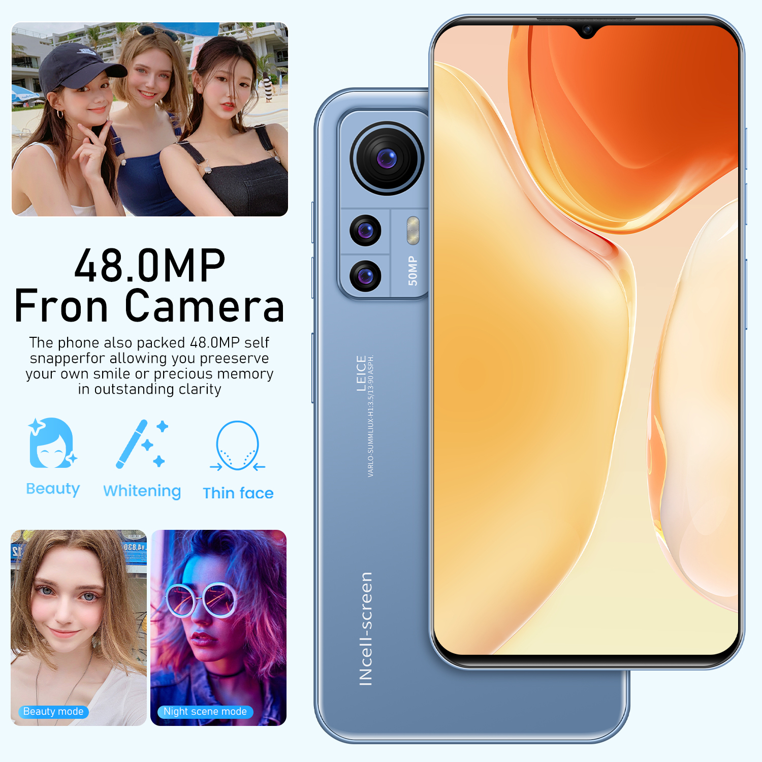 Hot Selling M12 Pro 16GB+1TB 6.3 Inch M12 5G NETWORK full Display Android 12 Mobile Cell Smart phone