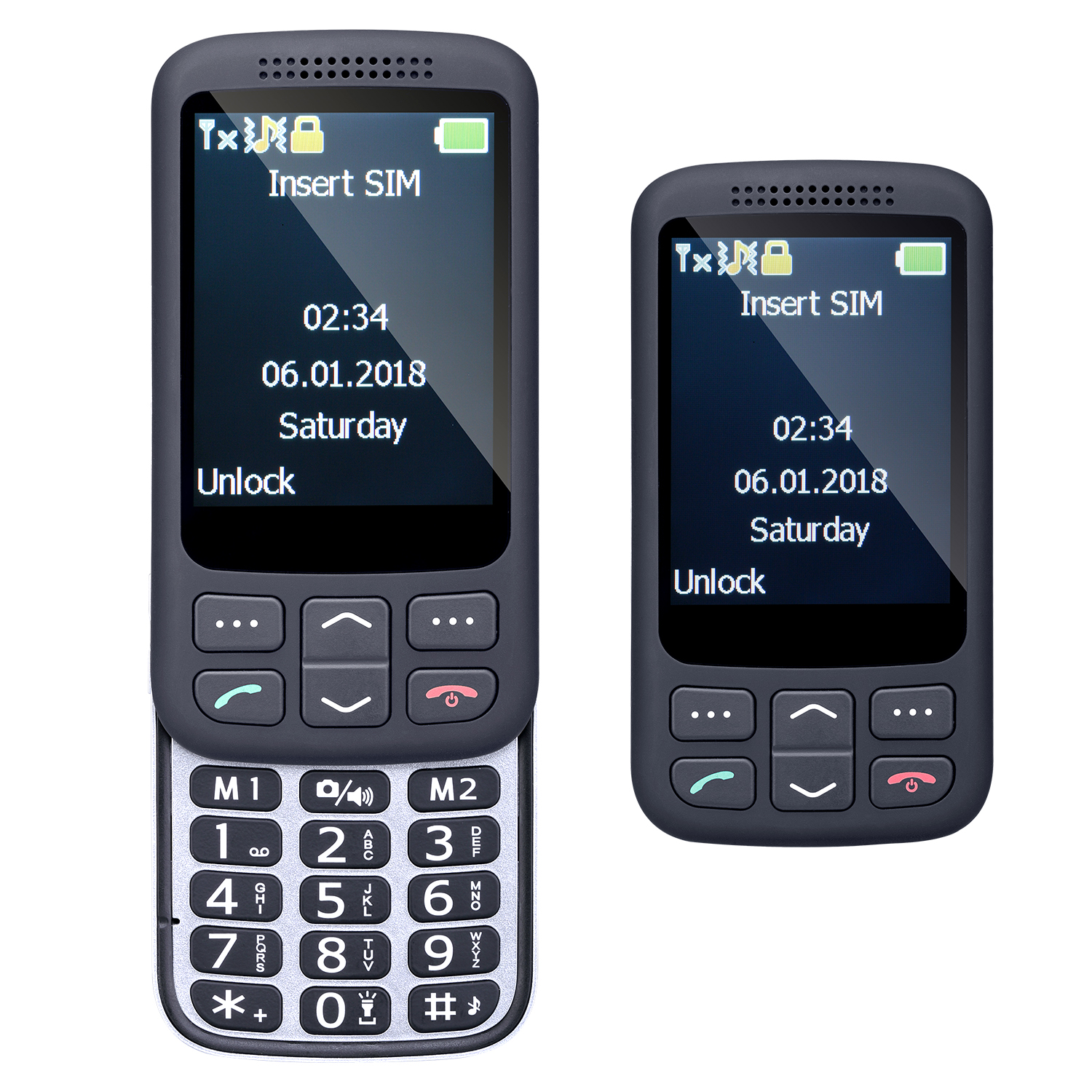 High quality used slide mobile phone for D80 phone mobile with arabic keyboard