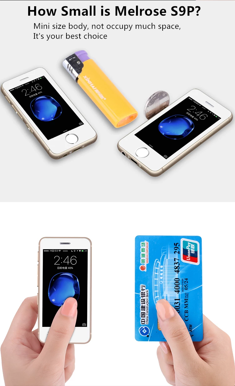 Popular Mini 2.45 inch Android 5.1 MELROSE S9X Cute Smart Small Mobile Phone, Support Google Play