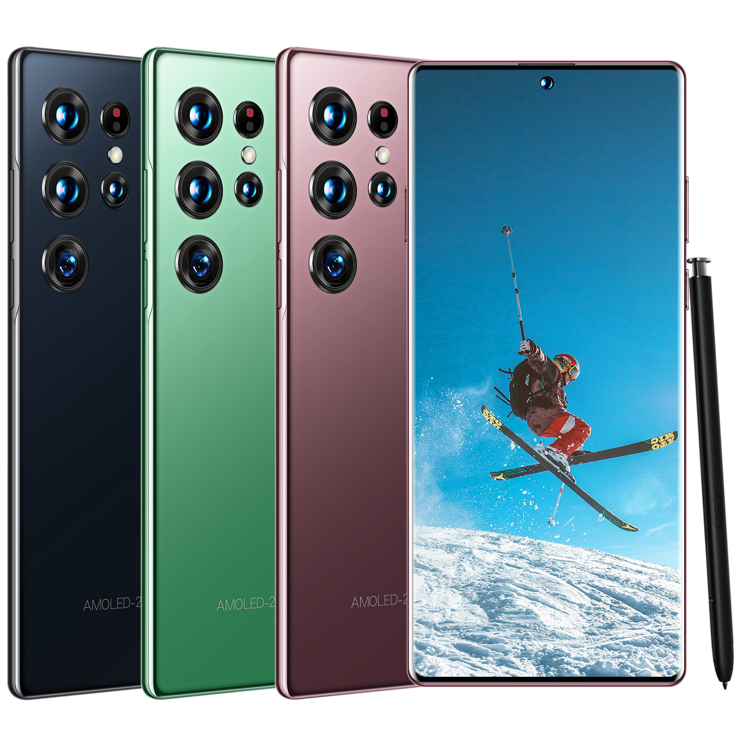 High quality S22 + Ultra true 4G Android 11 true perforation 7.3 Large Screen 8 million pixels (3+32