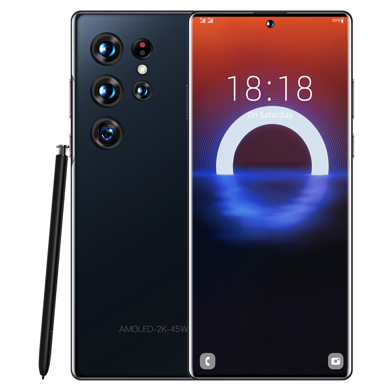 High quality S22 + Ultra true 4G Android 11 true perforation 7.3 Large Screen 8 million pixels (3+32