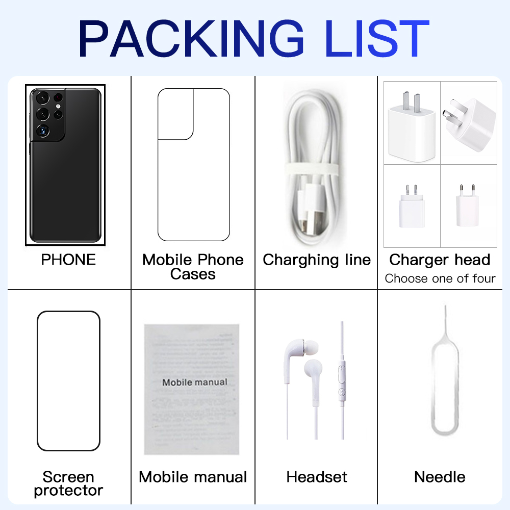 7.1inch P50 Pro Smartphone 4G 5G Unlock Android Mobile 16GB 768GB Original  Cellphone Cell Smart Pho