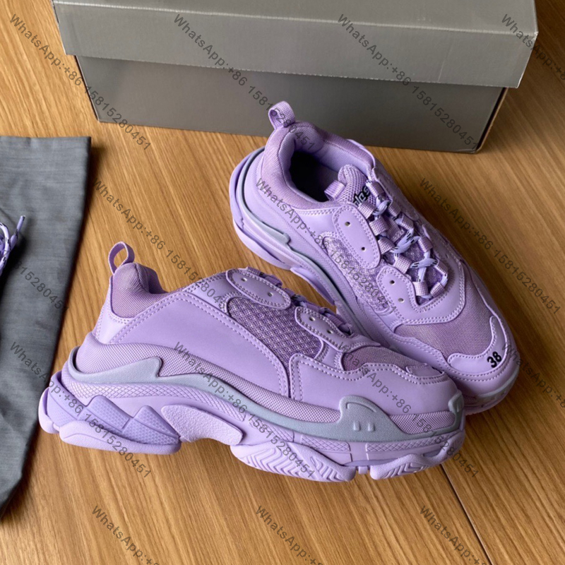 Paris Sneakers For Luxury Balanciaga Triple S Shoes Clear Sole Men Women Platform Black White Women 