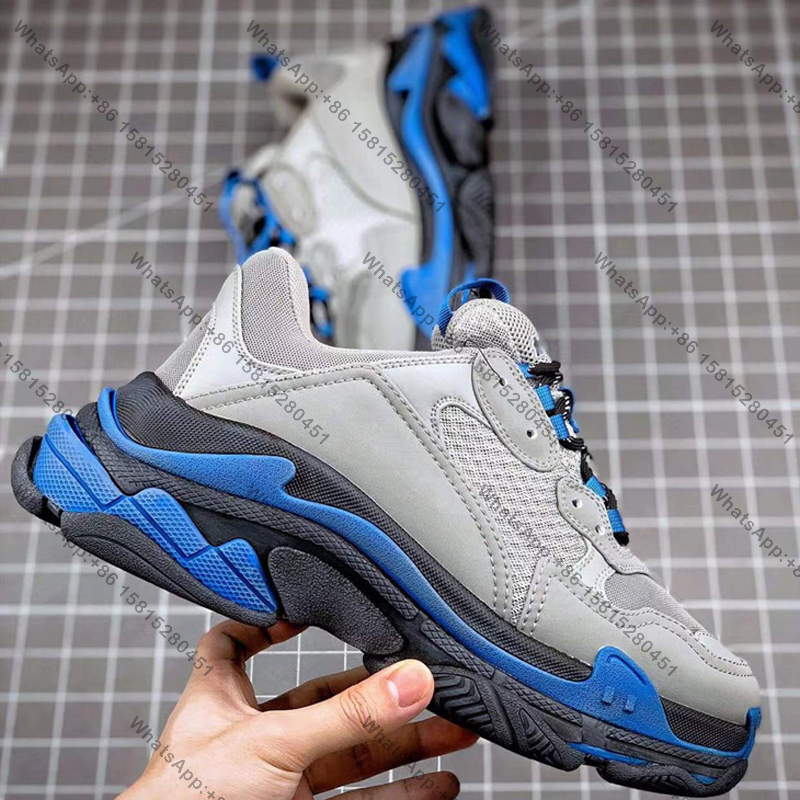 Paris Sneakers For Luxury Balanciaga Triple S Shoes Clear Sole Men Women Platform Black White Women 