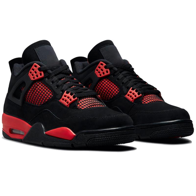 With Box 4s Black Basketball Shoes Men Women University Blue Black Cat Outdoor Sport Trainer sneaker