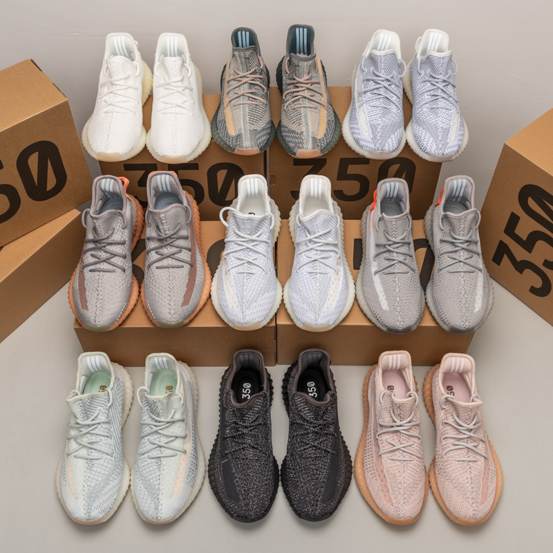 Original Yeezy 350 Putian Brand Logo Sneakers Men Women Breathable Jogging Shock Absorption Casual R
